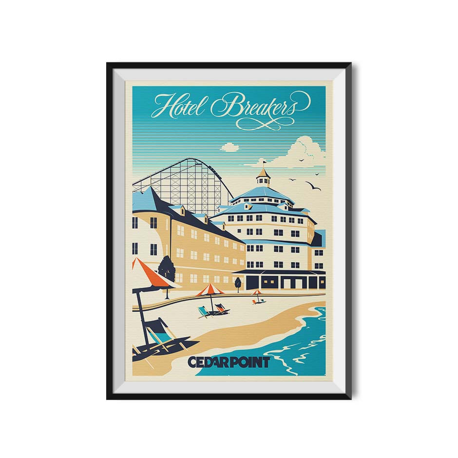 Made to Thrill x Cedar Point Hotel Breakers Poster Made to Thrill®