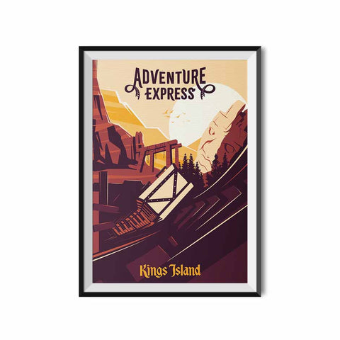 Kings Island x Made to Thrill Adventure Express Series 2 Roller Coaster Poster