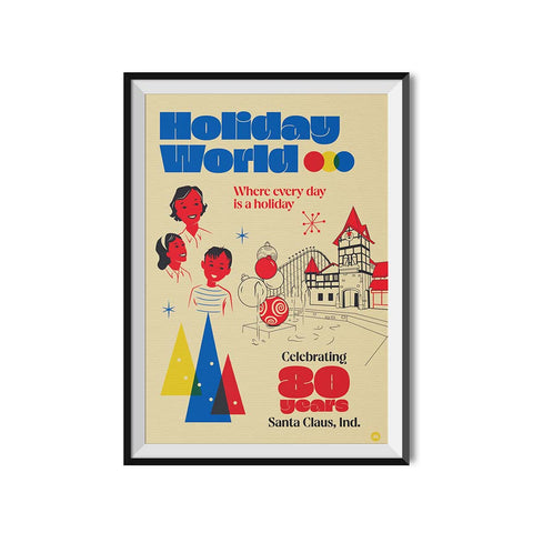 Made to Thrill x Holiday World - 80th Anniversary Theme Park Poster