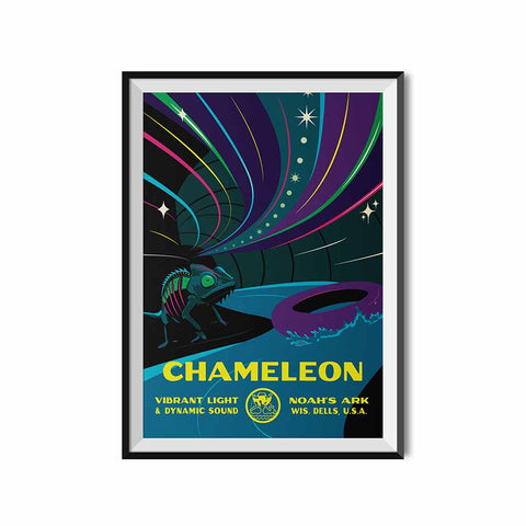 Made to Thrill x Noah's Ark Waterpark Chameleon Attraction Poster