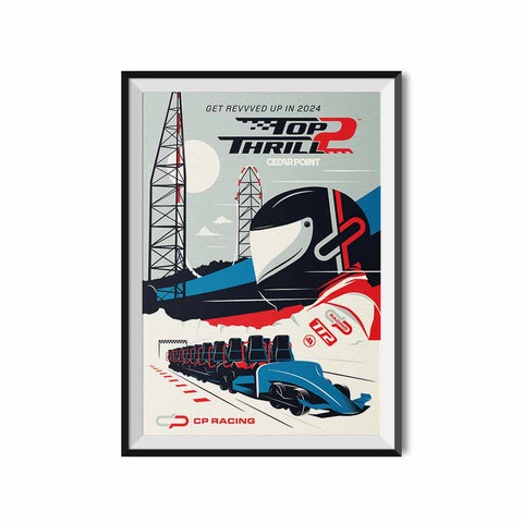 Cedar Point x Made to Thrill Top Thrill 2 Limited Edition Roller Coaster Poster