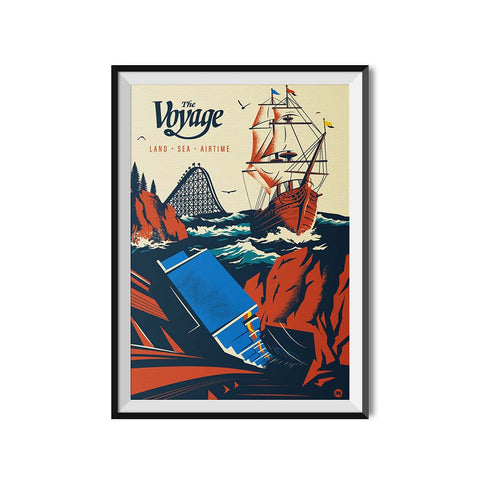 Made to Thrill x Holiday World Voyage 20th Anniversary Roller Coaster Poster