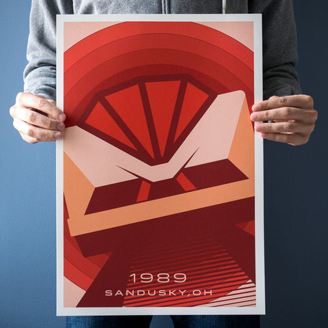 Sandusky, Ohio 1989 Hyper Roller Coaster Poster | In Hand