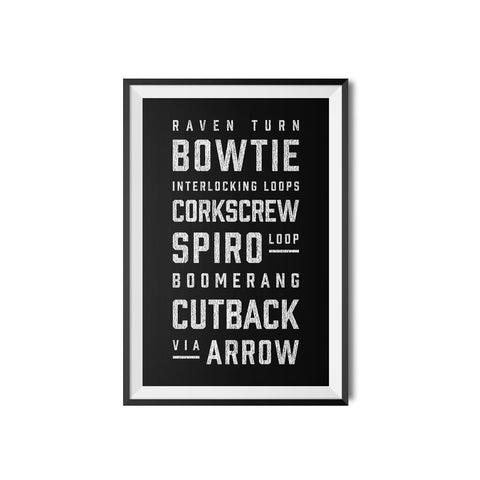 Arrow Roller Coaster Elements Print