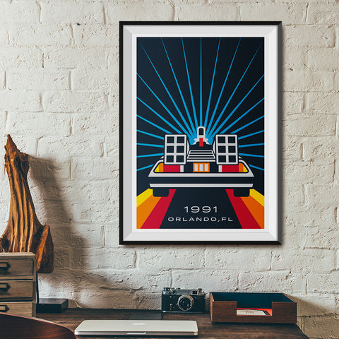 Orlando, Flordia 1991 Thrill Ride Attraction Poster | Office