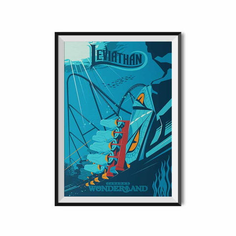 Canada's Wonderland x Made to Thrill Leviathan Roller Coaster Poster