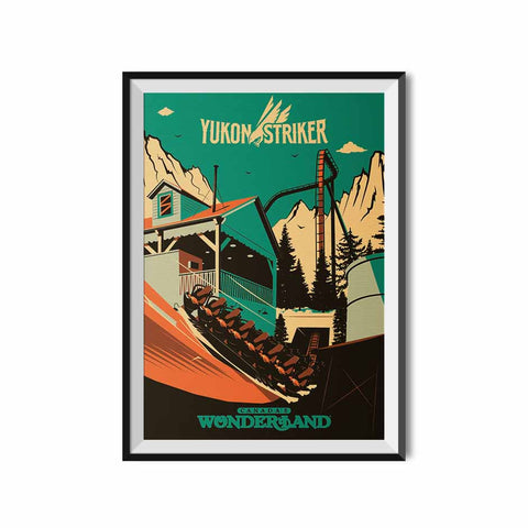 Canada's Wonderland x Made to Thrill Yukon Striker Roller Coaster Poster