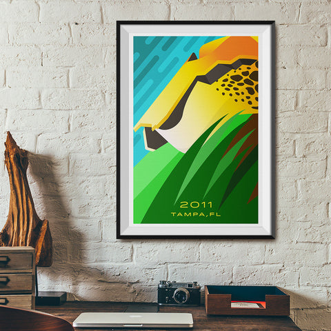 Tampa, Florida 2011 Blitz Roller Coaster Poster | Office