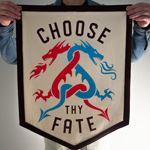 Choose Thy Fate Roller Coaster Banner | In hand