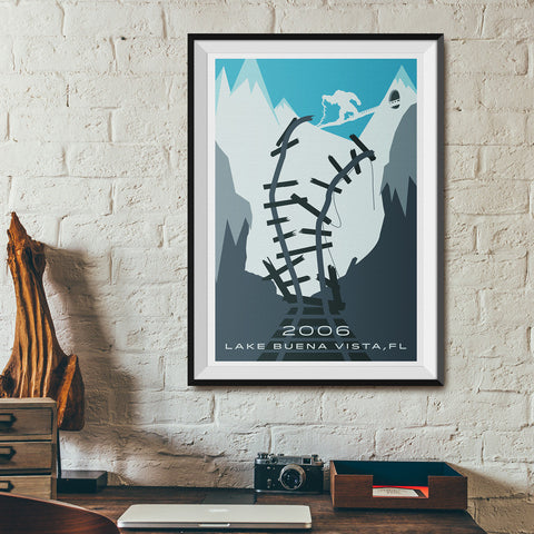 Lake Buena Vista, FL. 1980 Roller Coaster Poster | Office