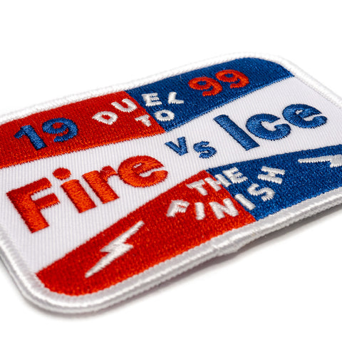 Fire vs Ice Race Roller Coaster Patch | Detail