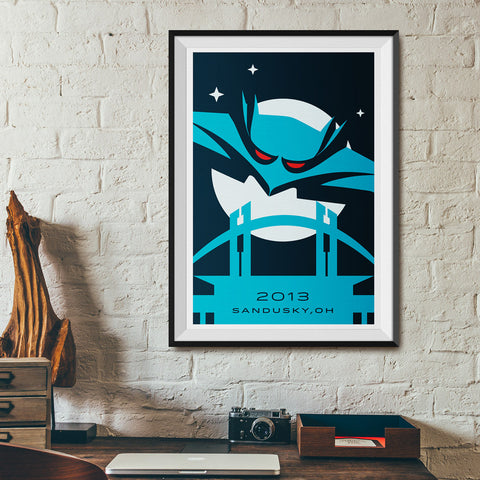 Sandusky, Ohio 2013 Wing Roller Coaster Poster | Office