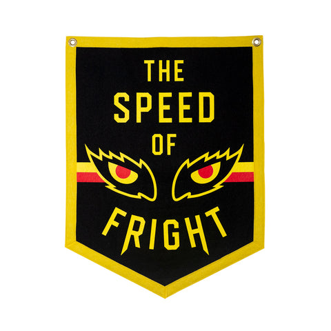 The Speed of Fright Retro Roller Coaster Banner