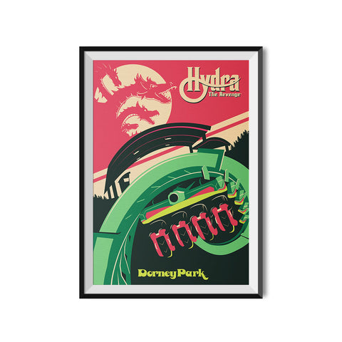Made to Thrill x Dorney Park Hydra Roller Coaster Poster