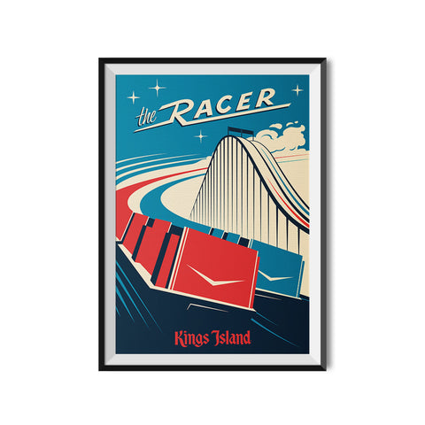 Kings Island x Made to Thrill The Racer Roller Coaster Poster
