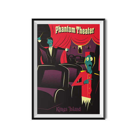 Kings Island x Made to Thrill Phantom Theater Attraction Poster