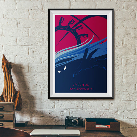 Mason, Ohio 2014 Roller Coaster Poster | Office