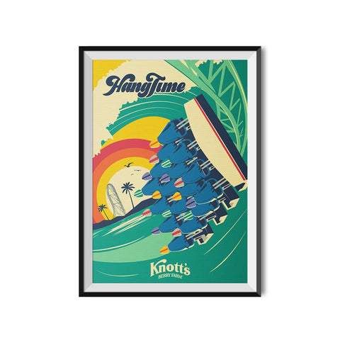 Knott's Berry Farm x Made to Thrill Hangtime Roller Coaster Poster