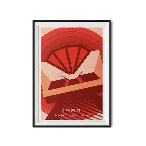 Sandusky, Ohio 1989 Hyper Roller Coaster Poster