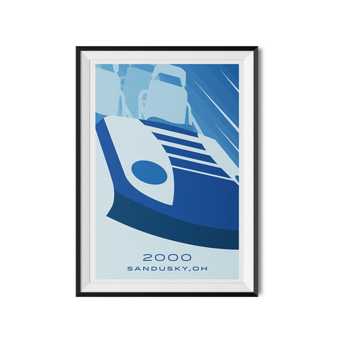 Sandusky, Ohio 2000 Giga Roller Coaster Poster