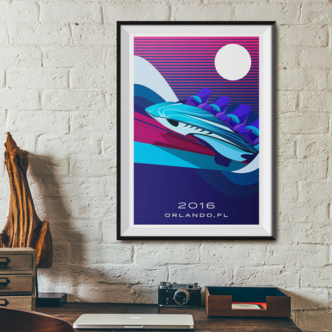 Orlando, FL. 2016 Hyper Roller Coaster Poster | Desk