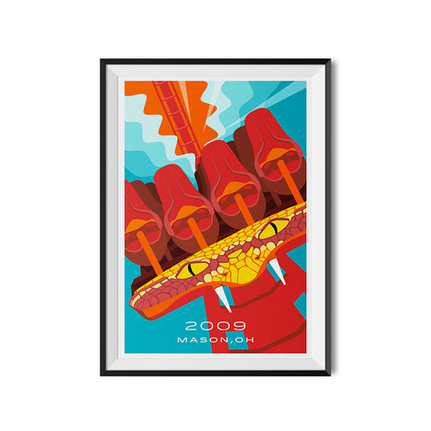 Mason, Ohio 2009 Roller Coaster Poster