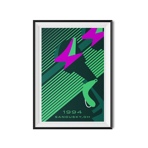 Sandusky, Ohio 1994 Invert Roller Coaster Poster
