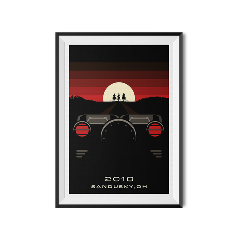 Sandusky, Ohio 2018 Hybrid Roller Coaster Poster