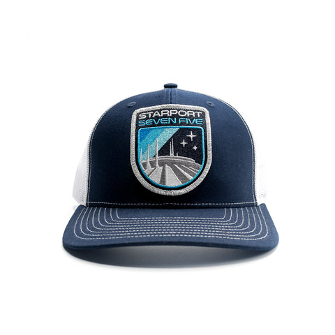 Starport Seven Five Roller Coaster Trucker Hat | Front