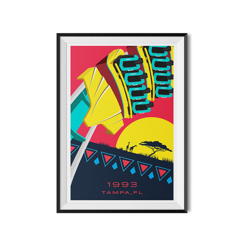 Tampa, FL. 1993 Roller Coaster Poster