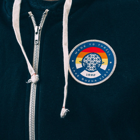 Retro Vintage EPCOT Center Patch | Sewn on a sweatshirt