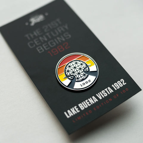 Lake Buena Vista 1982 Retro Style Soft Enamel Lapel Pin | backing card