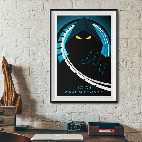 West Mifflin, PA. 1991 Roller Coaster Poster | Office