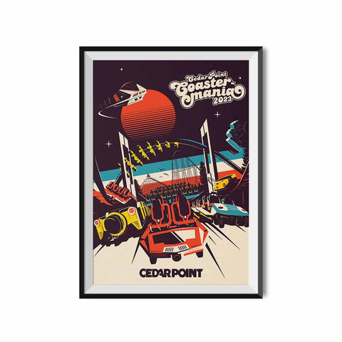 Made to Thrill x Cedar Point CoasterMania 2023 Roller Coaster Poster