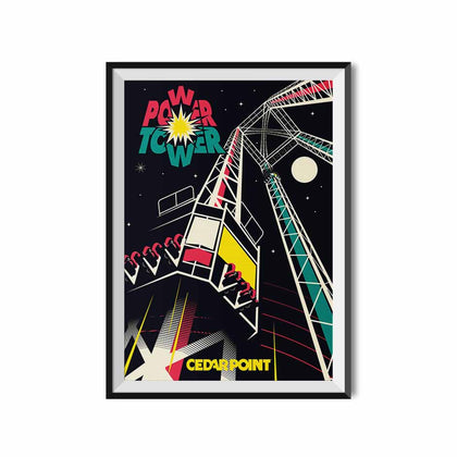 Made to Thrill x Cedar Point - Power Tower Attraction Poster – Made to