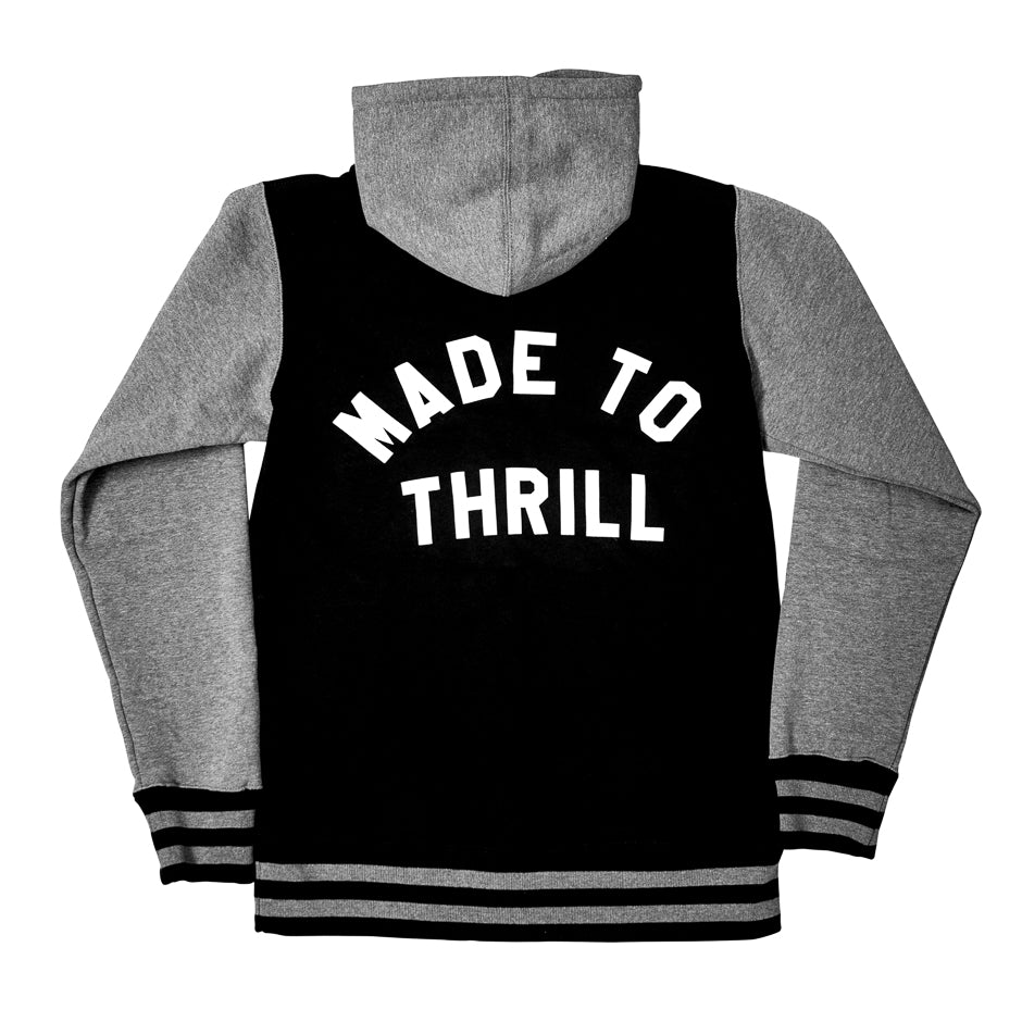 Varsity zip hoodie hot sale