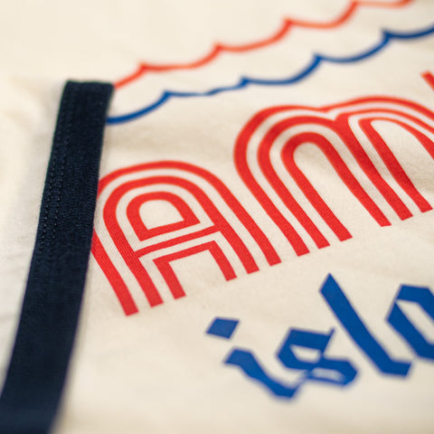 Amity Island Tours Theme Park Attraction T-shirt | Detail
