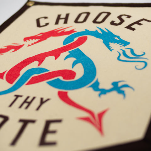 Choose Thy Fate Roller Coaster Banner | Detail