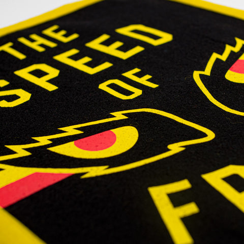 The Speed of Fright Roller Coaster Banner | Detail