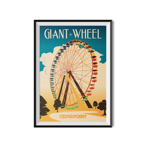 Cedar Point x Made to Thrill Giant Wheel Attraction Poster