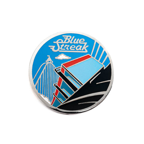 Cedar Point Made to Thrill Blue Streak Roller Coaster Pin