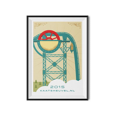 Kaatsheuvel, NL. 2015 Dive Roller Coaster Poster