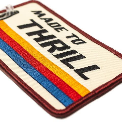 Made to Thrill Retro Luggage Tag - Detail