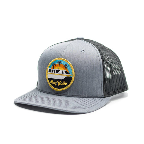 Stay Gold Monorail Trucker Hat Gray