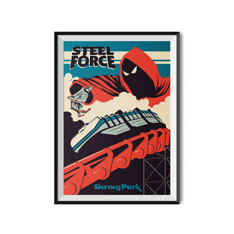 Made to Thrill x Dorney Park Steel Force Roller Coaster Poster