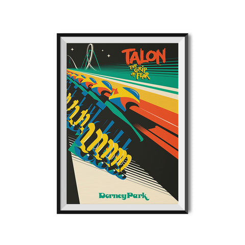 Made to Thrill x Dorney Park Talon Roller Coaster Poster