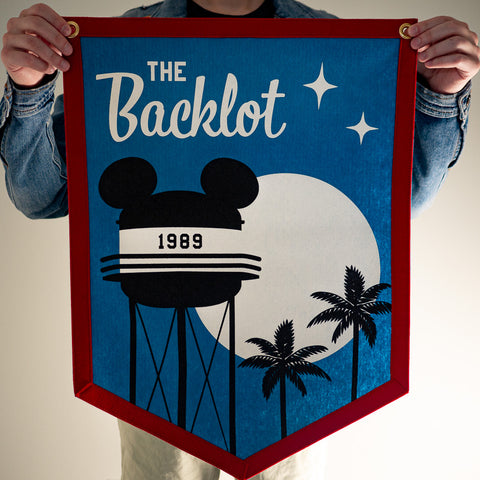 The Backlot Theme Park Attraction Retro Banner | In hand