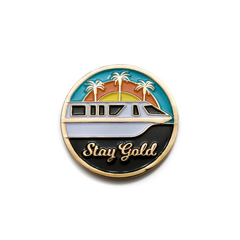 WDW Monorail Gold Pin